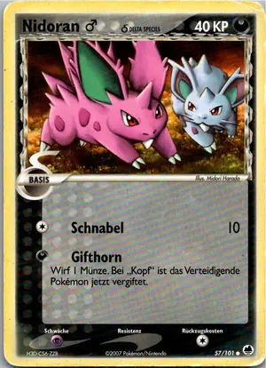 Pokémon-Karte Nidoran 57/101 EX Dragon Frontiers