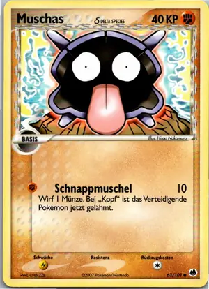 Pokémon-Karte Muschas 63/101 EX Dragon Frontiers