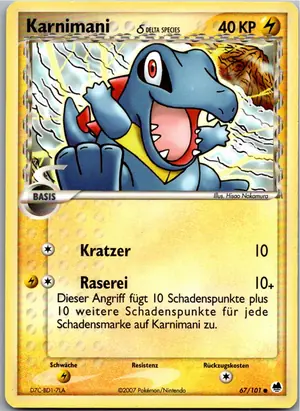 Pokémon-Karte Karnimani 67/101 EX Dragon Frontiers