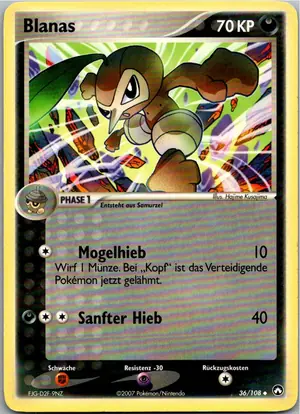 Pokémon-Karte Blanas 36/108 EX Power Keepers