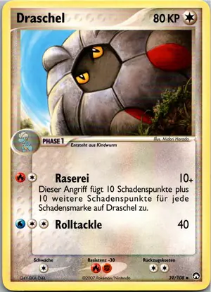 Pokémon-Karte Draschel 39/108 EX Power Keepers