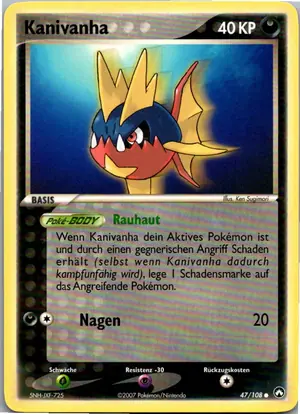 Pokémon-Karte Kanivanha 47/108 EX Power Keepers