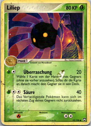 Pokémon-Karte Liliep 52/108 EX Power Keepers