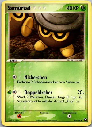 Pokémon-Karte Samurzel 60/108 EX Power Keepers