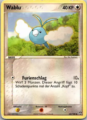 Pokémon-Karte Wablu 66/108 EX Power Keepers