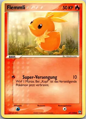 Pokémon-Karte Flemmli 67/108 EX Power Keepers