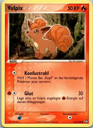 Pokémon-Karte Vulpix 69/108 EX Power Keepers