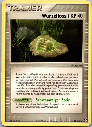 Pokémon-Karte Wurzelfossil 86/108 EX Power Keepers