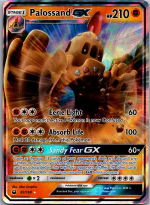 Pokémon-Karte Palossand GX Colossand GX 82/168 Sturm Am Firmament