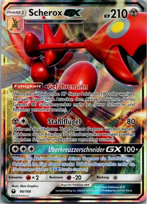 Pokémon-Karte Scherox GX 90/168 Sturm Am Firmament