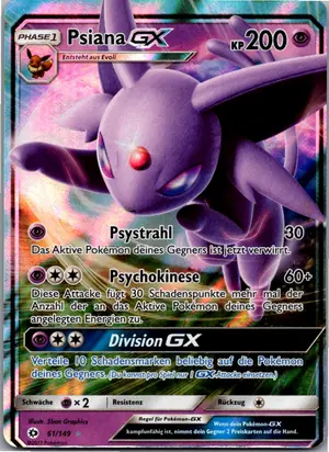 Pokémon-Karte Psiana GX 61/149 Sonne & Mond