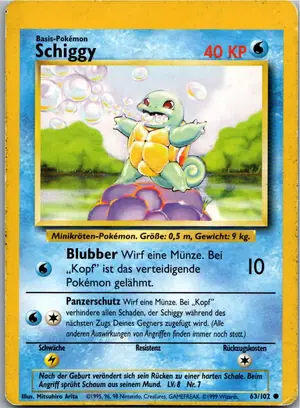 Pokémon-Karte Schiggy 63/102 Grundset