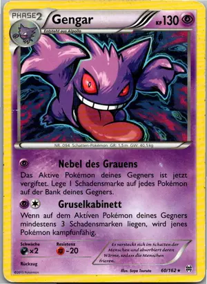 Pokémon-Karte Gengar 60/162 TURBOstart