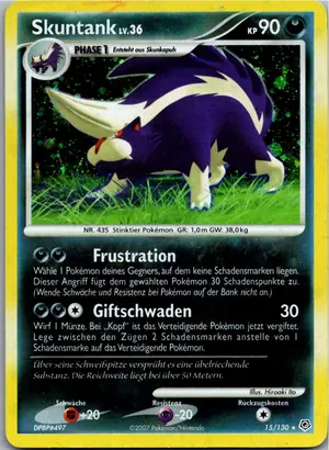 Pokémon-Karte Skuntank 15/130 Diamant & Perl