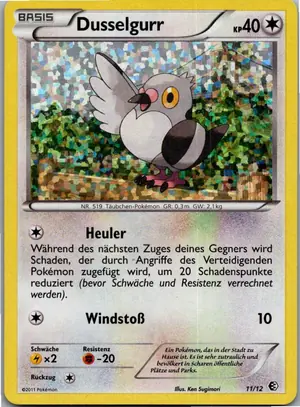 Pokémon-Karte Dusselgurr 11/12 McDonald's Collection 2011