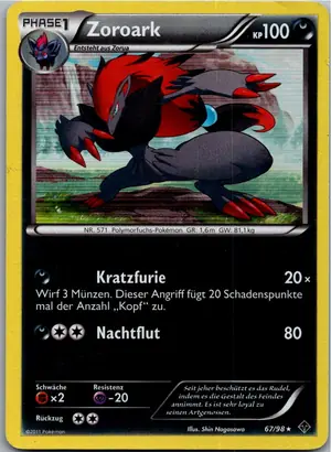 Pokémon-Karte Zoroark 67/98 Aufstreben der Mächtigen