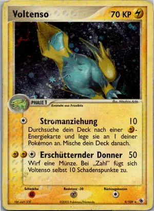 Pokémon-Karte Voltenso 9/109 EX Rubin & Saphir