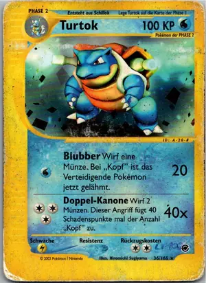 Pokémon-Karte Turtok 36/165 Expedition