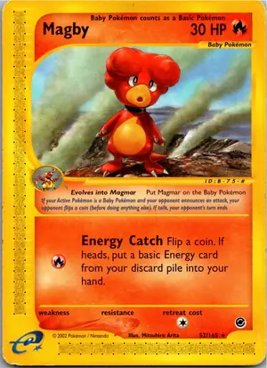 Pokémon-Karte Magby 52/165 Expedition
