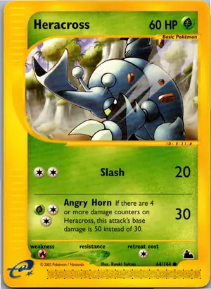 Pokémon-Karte Heracross Skaraborn 64/144 Skyridge