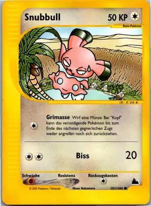 Pokémon-Karte Snubbull 101/144 Skyridge