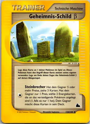 Pokémon-Karte Geheimnis-Schild β 134/144 Skyridge
