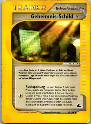 Pokémon-Karte Geheimnis-Schild γ 135/144 Skyridge