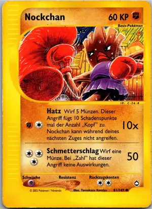 Pokémon-Karte Nockchan 81/147 Aquapolis