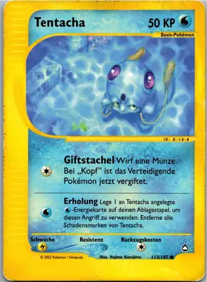 Pokémon-Karte Tentacha 113/147 Aquapolis