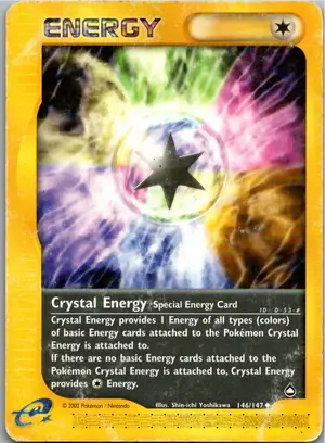 Pokémon-Karte Crystal Energy Kristall-Energie 146/147 Aquapolis