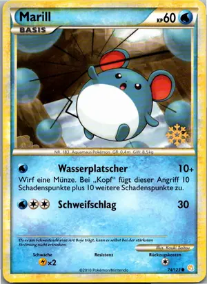 Pokémon-Karte Marill 74/123 HeartGold SoulSilver