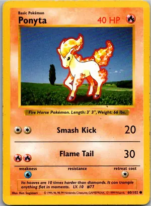 Pokémon-Karte Ponyta Ponita 60/102 Grundset