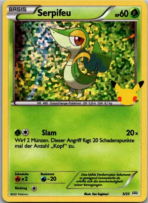 Pokémon-Karte Serpifeu 5/25 McDonald's Collection 2021