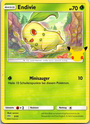 Pokémon-Karte Endivie 2/25 McDonald's Collection 2021