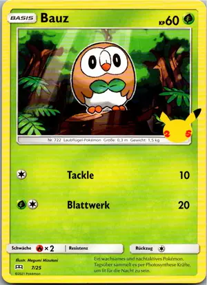 Pokémon-Karte Bauz 7/25 McDonald's Collection 2021