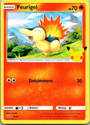 Pokémon-Karte Feurigel 10/25 McDonald's Collection 2021