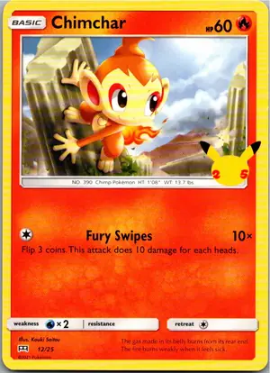 Pokémon-Karte Chimchar 12/25 McDonald's Collection 2021
