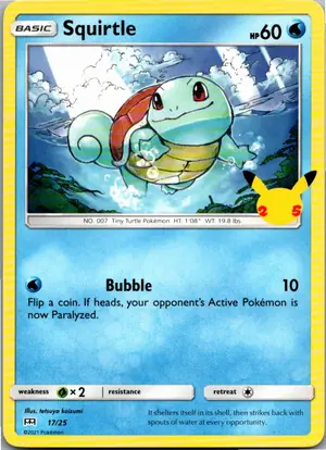 Pokémon-Karte Squirtle 17/25 McDonald's Collection 2021