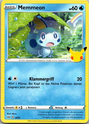 Pokémon-Karte Memmeon 24/25 McDonald's Collection 2021