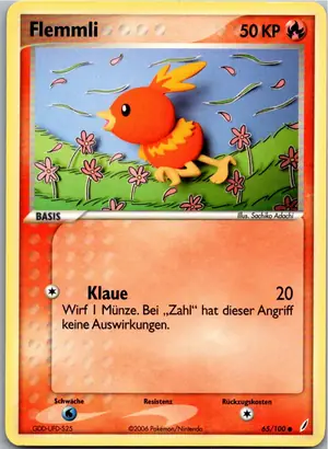 Pokémon-Karte Flemmli 65/100 EX Crystal Guardians
