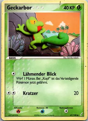Pokémon-Karte Geckarbor 67/100 EX Crystal Guardians