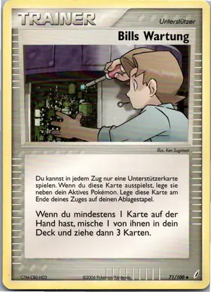 Pokémon-Karte Bills Wartung 71/100 EX Crystal Guardians