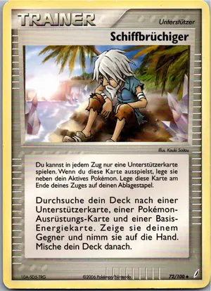 Schiffsbrüchiger 72/100 EX Crystal Guardians – Vorderseite