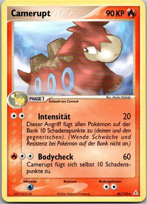Pokémon-Karte Camerupt 36/110 EX Holon Phantoms