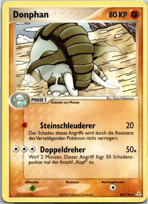 Pokémon-Karte Donphan 40/110 EX Holon Phantoms