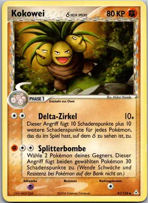 Pokémon-Karte Kokowei 41/110 EX Holon Phantoms
