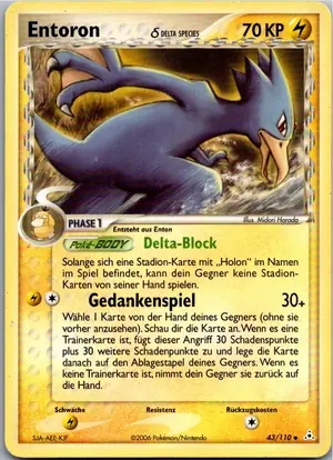 Pokémon-Karte Entoron 43/110 EX Holon Phantoms