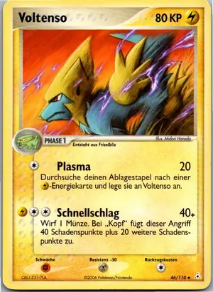 Pokémon-Karte Voltenso 46/110 EX Holon Phantoms