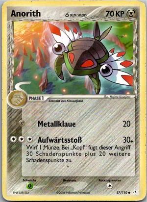 Pokémon-Karte Anorith 57/110 EX Holon Phantoms