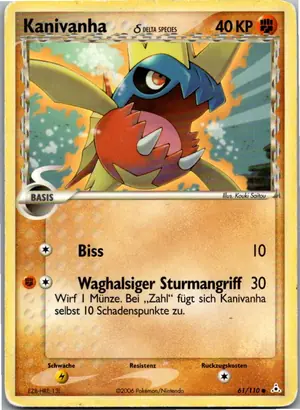 Pokémon-Karte Kanivanha 61/110 EX Holon Phantoms